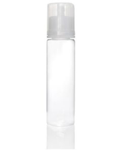 60 ml PET Signature Wolf Bottle with Clear Flat Cap and Pre-Inserted Tip