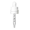 0.5 oz White Child Resistant with Tamper Evident Seal Graduated Glass Dropper