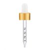 2oz White Matte Gold Calibrated Glass Dropper
