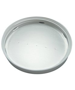 110-400 White PP Ribbed Caps with Vented Heat Induction Liner