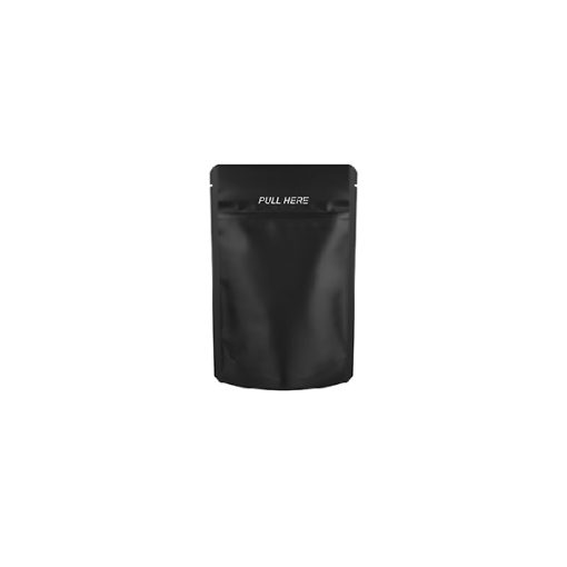 Quarter Ounce Matte Black GRIP ‘N PULL™ Child Resistant Bag