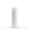100 ml White Polypropylene Airless Pump Bottle with Safe White Snap Cap and Clear Cap