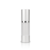 30 ml Clear Styrene Plastic Bottle with Silver Airless Pump and Cap