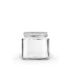 1 oz 38-400 Clear Glass Straight-Sided Round Jar