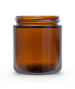 4 oz 58-400 Amber Straight Sided Round Glass Jar