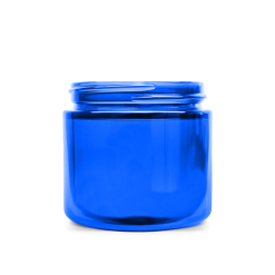 53-400 Cobalt Blue Straight-Sided Round Glass Jar
