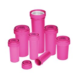 Opaque Pink Reversible Cap Vials