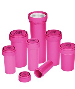 Opaque Pink Reversible Cap Vials