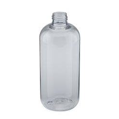 12 oz clear pet plastic boston round bottles line packaging